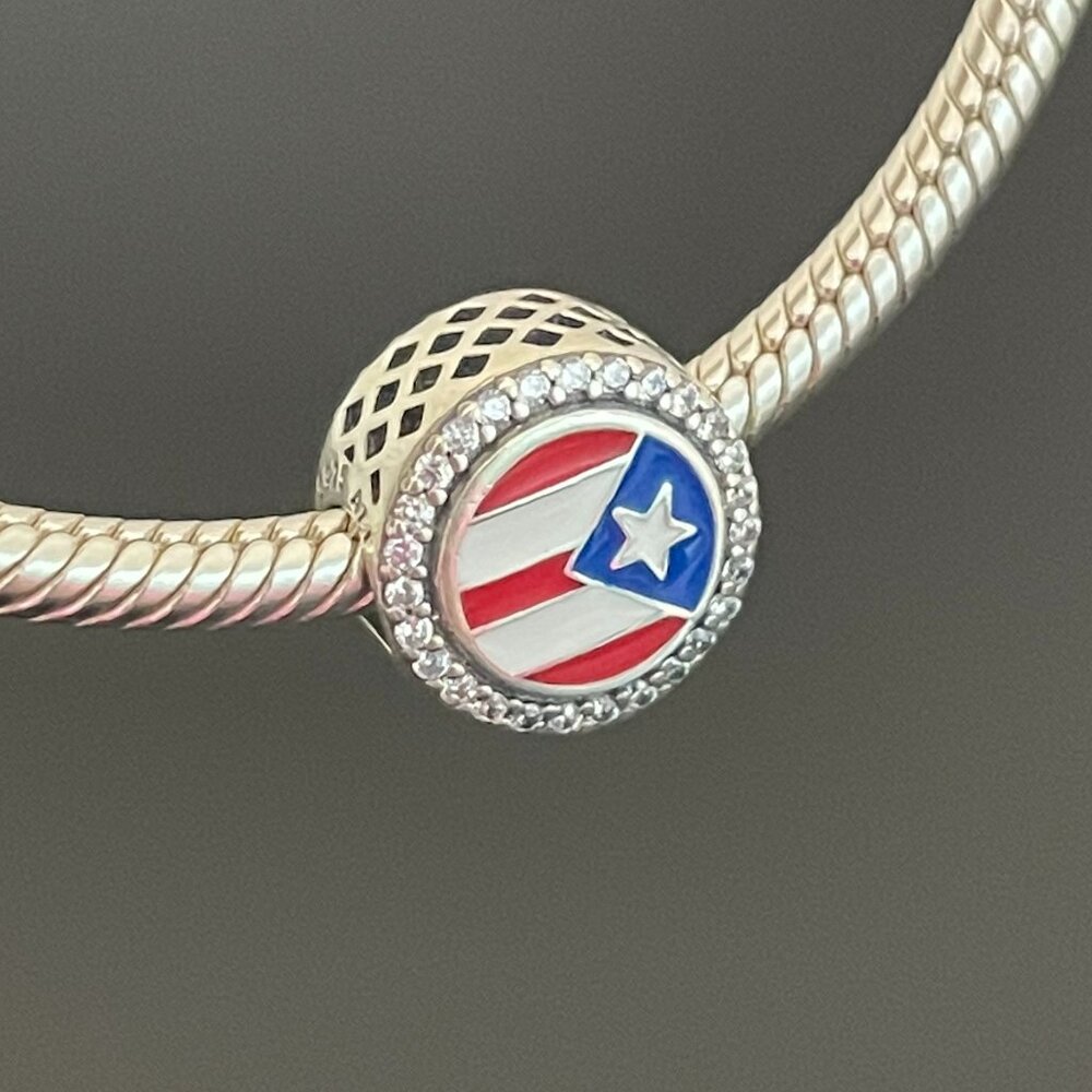 Pandora Puerto Rico Flag Exclusive Dangle Charm
